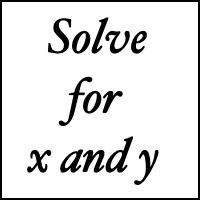 solve for x and y