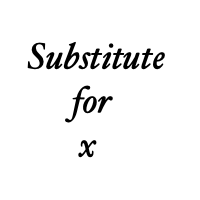 substitute for x and y