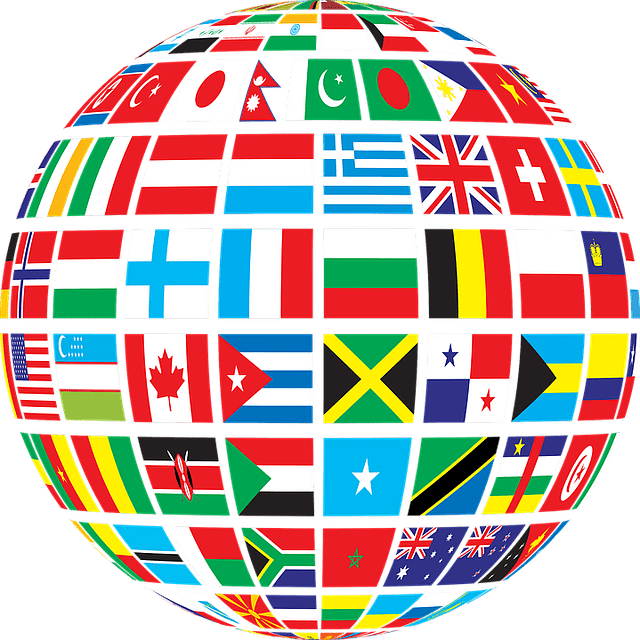 globe with flags